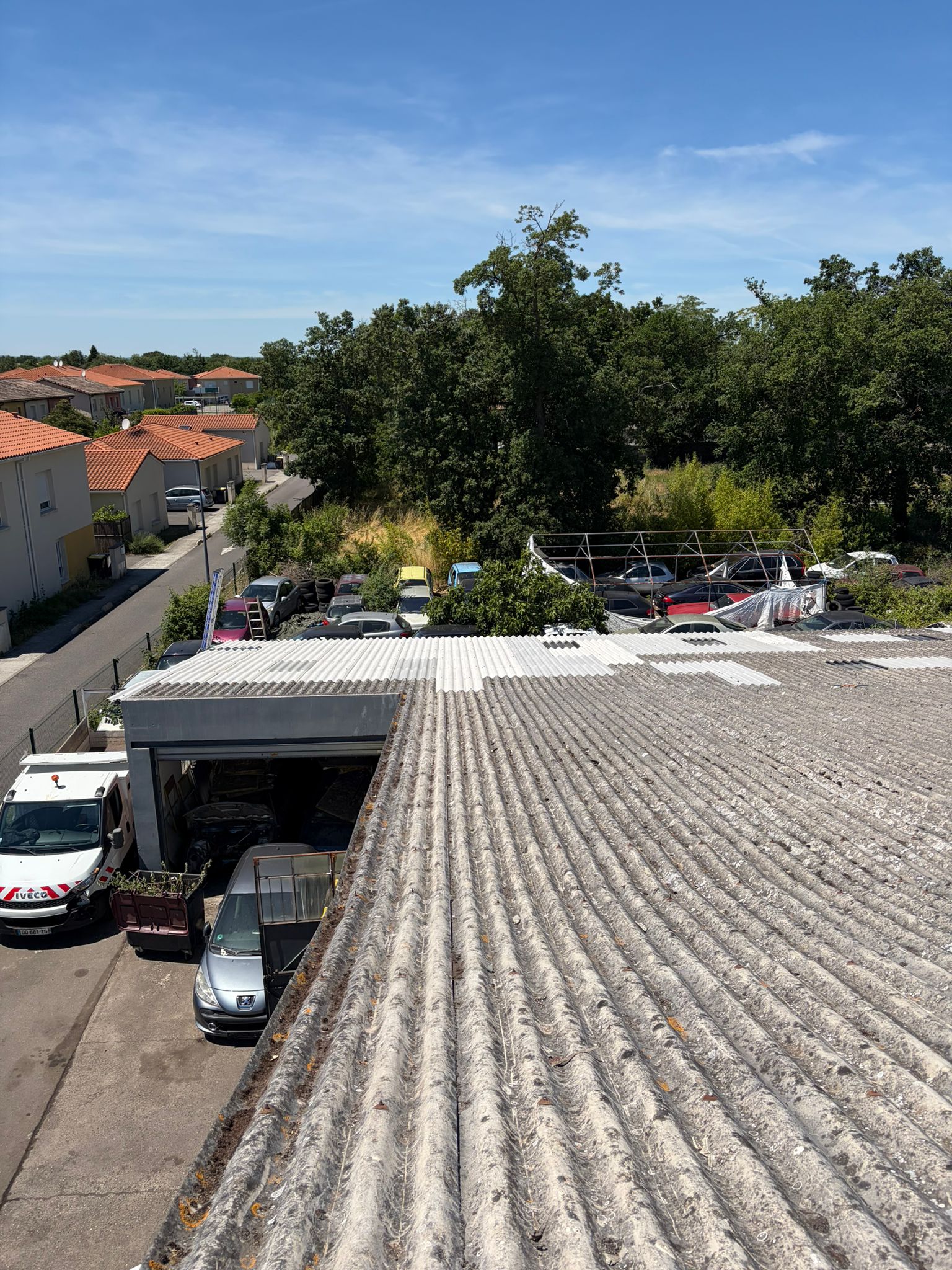 Remplacement de plaques de fibrociment